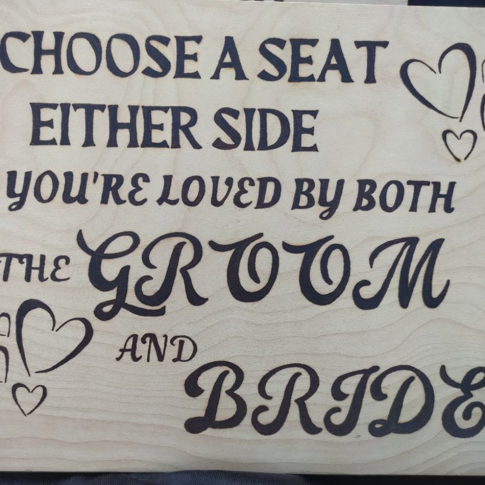 Choose a Seat Wedding Sign